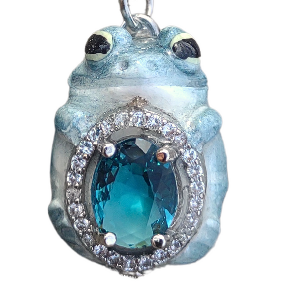 Sparkling Blue 'Topaz' Frog