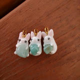 Tiny White Bunny -  Amazonite
