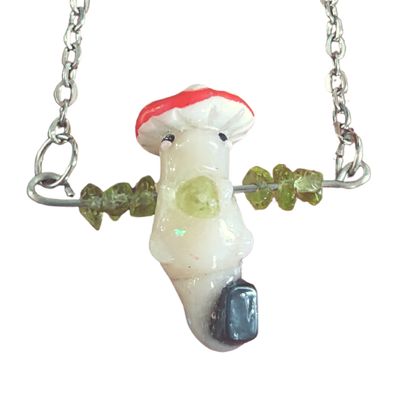 Tiny Fidget Mushroom - Necklace|Bracelet