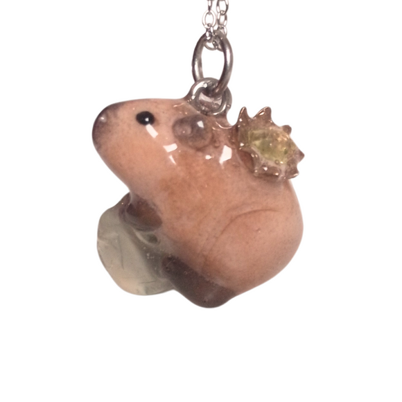 Capybara - Peridot & Prehnite