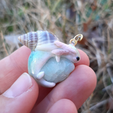 Tiny Snaillotl- Green Aventurine