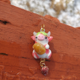 Elsa the Strawberry Cow - Rose Quartz | Golden Healer