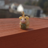 Potato Pig - Green Aventurine