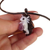 Ghost Axolotl Amulet