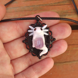 Ghost Axolotl Amulet