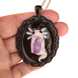 Ghost Axolotl Amulet