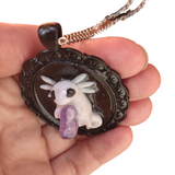 Ghost Axolotl Amulet