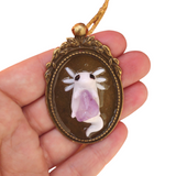 Ghost Axolotl Amulet