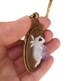 Ghost Axolotl Amulet