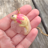 Gold Axolotl - Rose Quartz