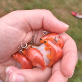 Orange Newt Necklace - Quartz