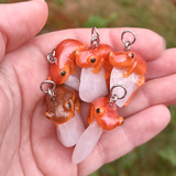 Orange Newt Necklace - Quartz