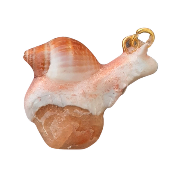 Winzige Schnecke - Karneol 