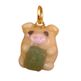 Potato Pig - Green Aventurine