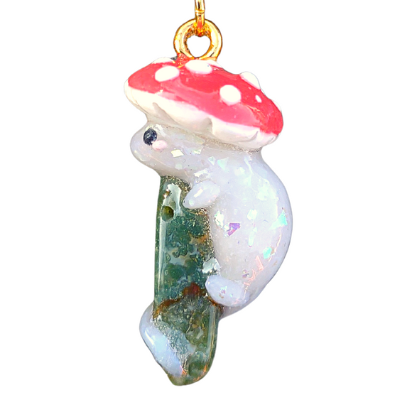 Mushroom Lizard - Moss Agate